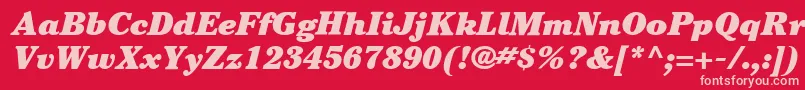 ItcCheltenhamLtUltraItalic Font – Pink Fonts on Red Background