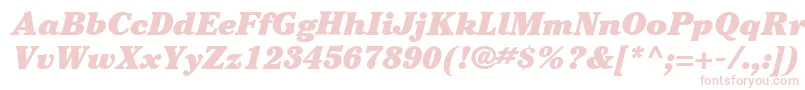 ItcCheltenhamLtUltraItalic Font – Pink Fonts on White Background