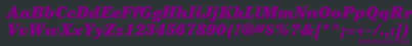 ItcCheltenhamLtUltraItalic Font – Purple Fonts on Black Background