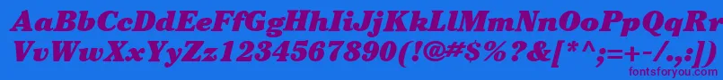 ItcCheltenhamLtUltraItalic Font – Purple Fonts on Blue Background