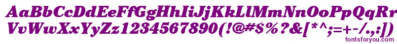 ItcCheltenhamLtUltraItalic-Schriftart – Violette Schriften auf weißem Hintergrund
