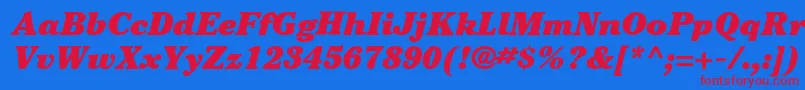 ItcCheltenhamLtUltraItalic Font – Red Fonts on Blue Background