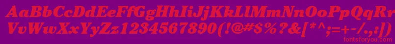 ItcCheltenhamLtUltraItalic Font – Red Fonts on Purple Background