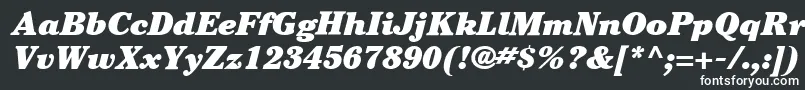 Шрифт ItcCheltenhamLtUltraItalic – белые шрифты на чёрном фоне