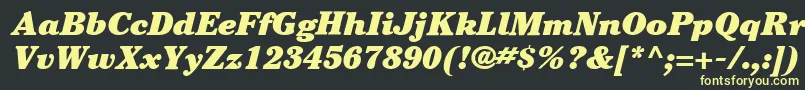 ItcCheltenhamLtUltraItalic Font – Yellow Fonts on Black Background