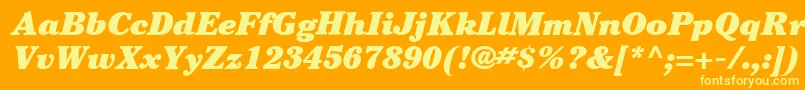 ItcCheltenhamLtUltraItalic Font – Yellow Fonts on Orange Background