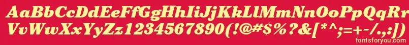 ItcCheltenhamLtUltraItalic Font – Yellow Fonts on Red Background