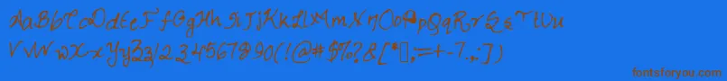 Chicfontastic Font – Brown Fonts on Blue Background