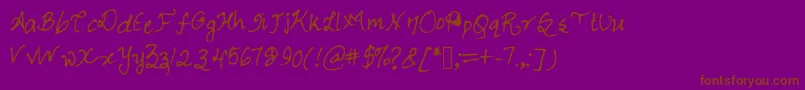 Chicfontastic Font – Brown Fonts on Purple Background
