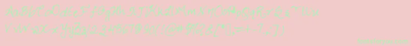 Chicfontastic Font – Green Fonts on Pink Background