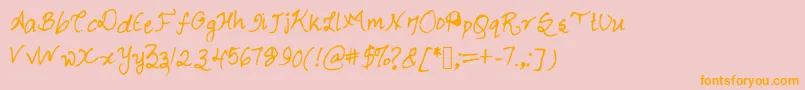 Chicfontastic Font – Orange Fonts on Pink Background