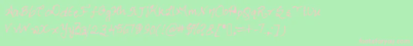 Chicfontastic Font – Pink Fonts on Green Background