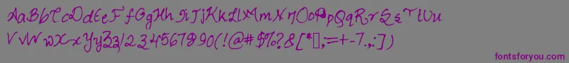 Chicfontastic Font – Purple Fonts on Gray Background