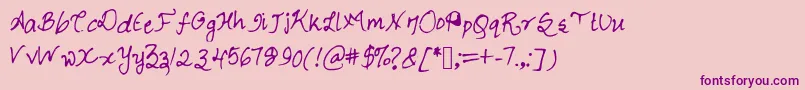 Chicfontastic Font – Purple Fonts on Pink Background
