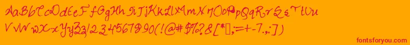 Chicfontastic Font – Red Fonts on Orange Background