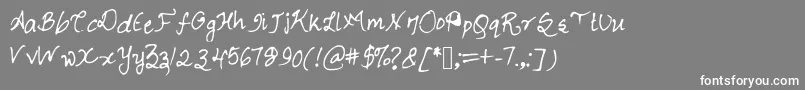 フォントChicfontastic – 灰色の背景に白い文字