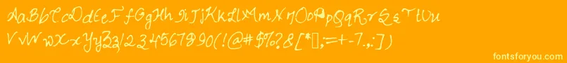 Chicfontastic Font – Yellow Fonts on Orange Background