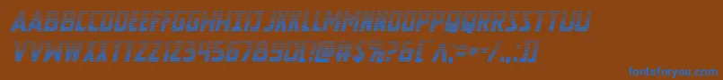 Newcomictitlegradital Font – Blue Fonts on Brown Background