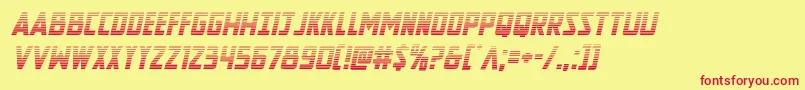 Newcomictitlegradital Font – Red Fonts on Yellow Background