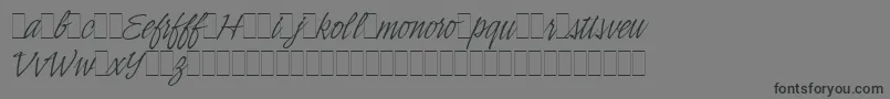 IndyItalicAltLetPlain.1.0 Font – Black Fonts on Gray Background