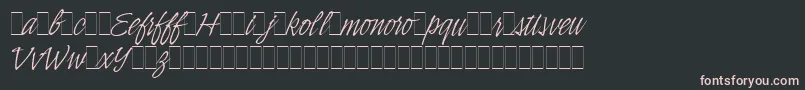 Шрифт IndyItalicAltLetPlain.1.0 – розовые шрифты на чёрном фоне
