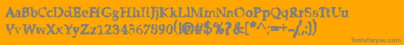 StripClubMotionSicknessGrungeDeluxe Font – Gray Fonts on Orange Background