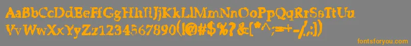 Lisätietoja StripClubMotionSicknessGrungeDeluxe-fontista StripClubMotionSicknessGrungeDeluxe-fontti – oranssit fontit harmaalla taustalla