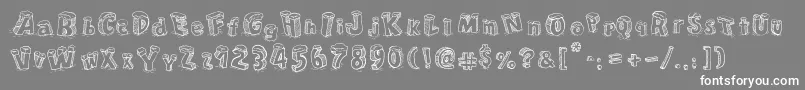 CartoonBlocksChristmasSc Font – White Fonts on Gray Background