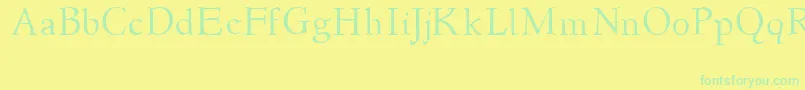 Newstylelight Font – Green Fonts on Yellow Background