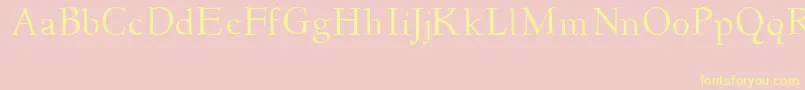 Newstylelight Font – Yellow Fonts on Pink Background