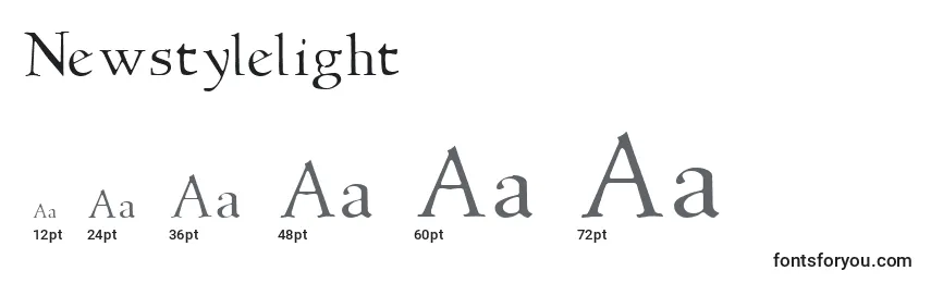 Newstylelight Font Sizes