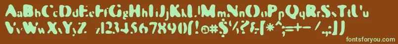 GalaxiaPlanetary Font – Green Fonts on Brown Background