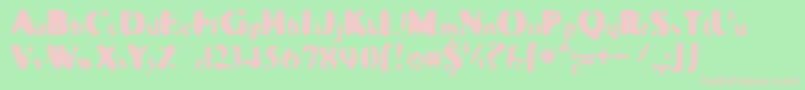 GalaxiaPlanetary Font – Pink Fonts on Green Background