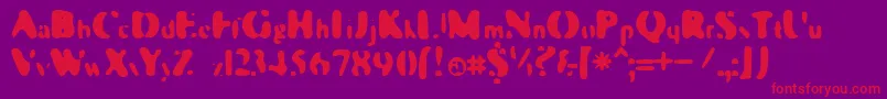 fuente GalaxiaPlanetary – Fuentes Rojas Sobre Fondo Morado