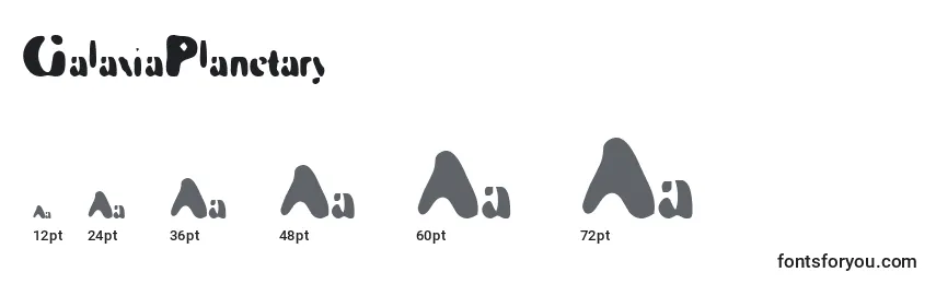 GalaxiaPlanetary Font Sizes