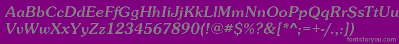 SunsetItalic-Schriftart – Graue Schriften auf violettem Hintergrund
