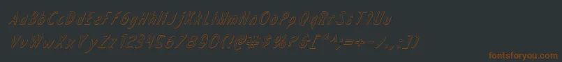 Шрифт Draftingboard3Di – коричневые шрифты на чёрном фоне