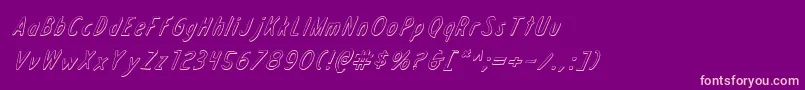Draftingboard3Di Font – Pink Fonts on Purple Background