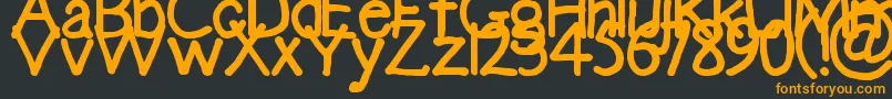 フォントEmma – 黒い背景にオレンジの文字