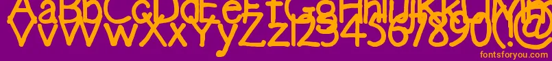 Emma Font – Orange Fonts on Purple Background
