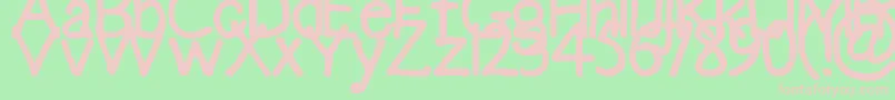 Emma Font – Pink Fonts on Green Background