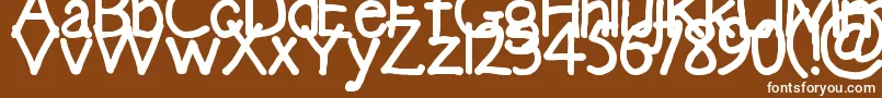 フォントEmma – 茶色の背景に白い文字