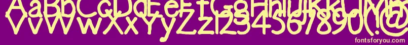 Emma-fontti – keltaiset fontit violetilla taustalla