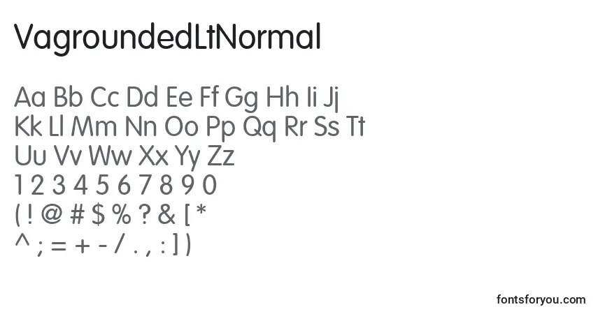 Schriftart VagroundedLtNormal – Alphabet, Zahlen, spezielle Symbole