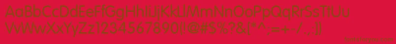 VagroundedLtNormal Font – Brown Fonts on Red Background