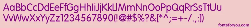 VagroundedLtNormal Font – Purple Fonts on Pink Background