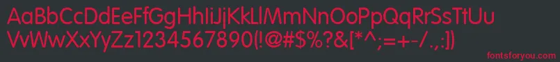 VagroundedLtNormal Font – Red Fonts on Black Background