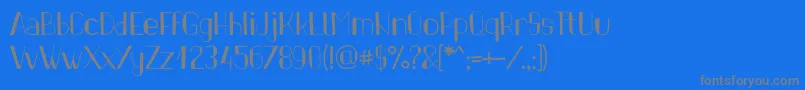 PinonRegular Font – Gray Fonts on Blue Background