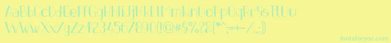Шрифт PinonRegular – зелёные шрифты на жёлтом фоне