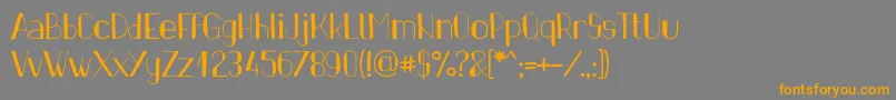 PinonRegular Font – Orange Fonts on Gray Background